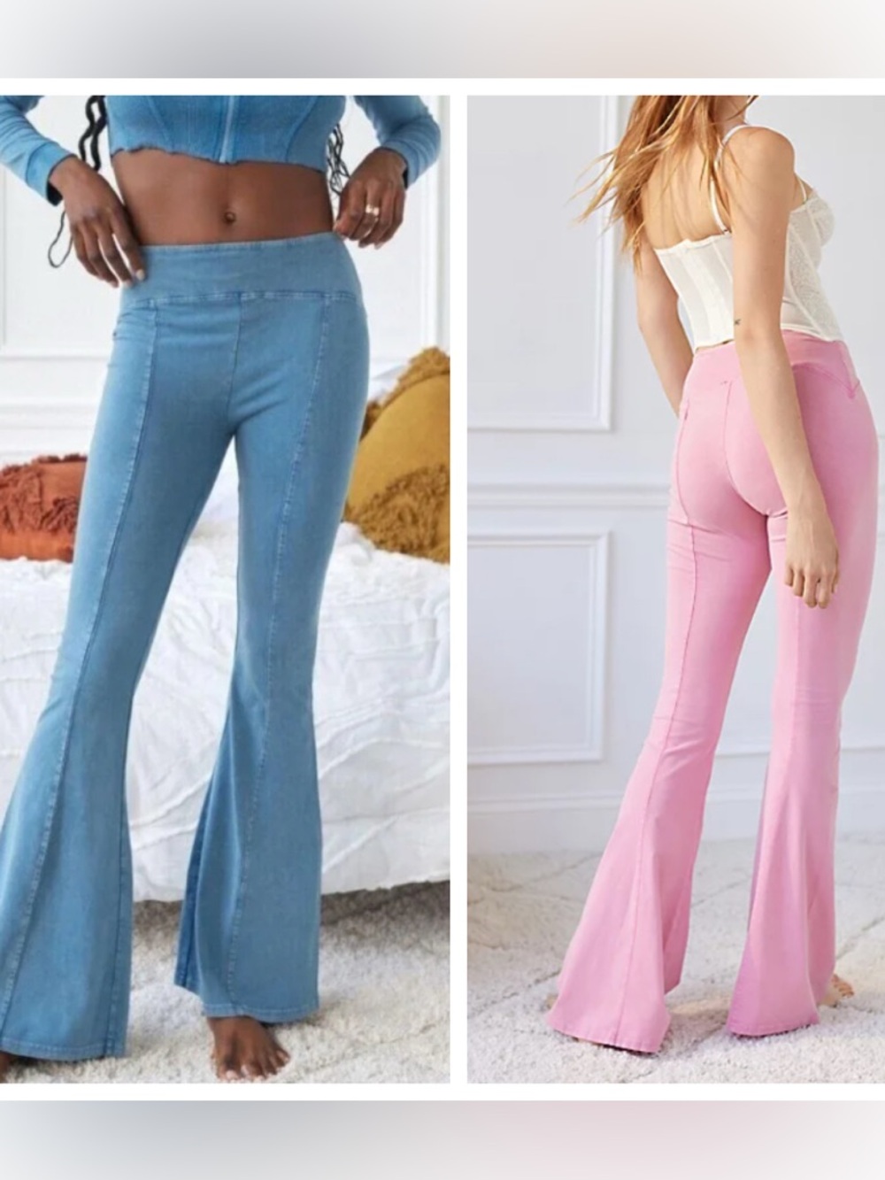 UO Out From Under Aria Seamed Flare Leg Pant - 2 Pairs size M